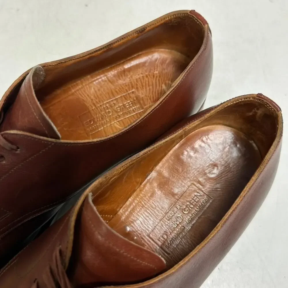 FULLY RESOLED Edward Green Coniston Cap Toe Derby Made in England UK 8.5 US 9.5